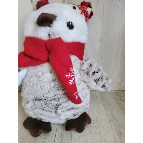PetSmart white owl plush to toy dog winter Xmas scarf snowflake - Picture 5 of 10